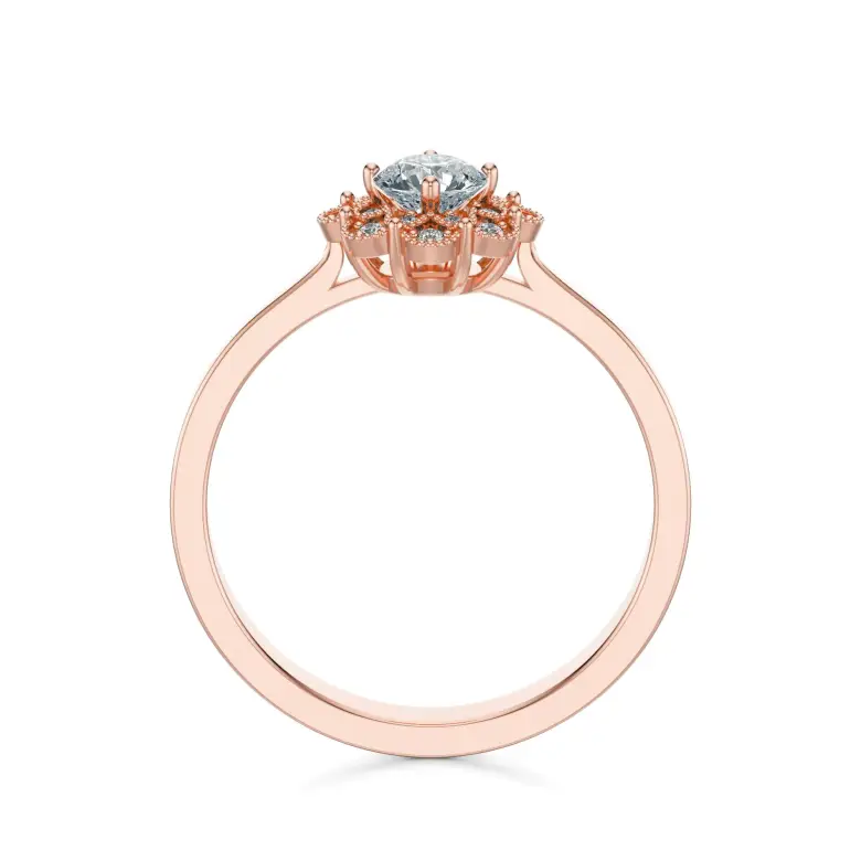 Pierścionek z różowego złota z diamentami AJPZ_143